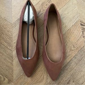ASOS wide faux suede flats